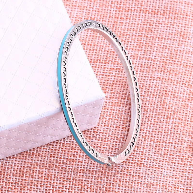 CHIELOYS 7 Color Enamel Charms Bracelets Bracelets Fit Original Bracelet For Women Couple Silver Color Christmas Jewelry Gift