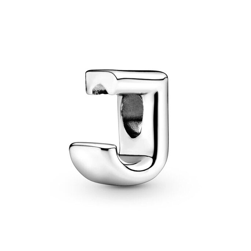 CHILOYS 2Pcs/lot 26 English Letters Charm Beads Fit Original Brand Bracelets Necklaces For Women Jewelry Accessories Gift