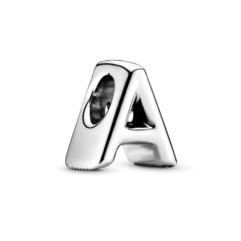 CHILOYS 2Pcs/lot 26 English Letters Charm Beads Fit Original Brand Bracelets Necklaces For Women Jewelry Accessories Gift