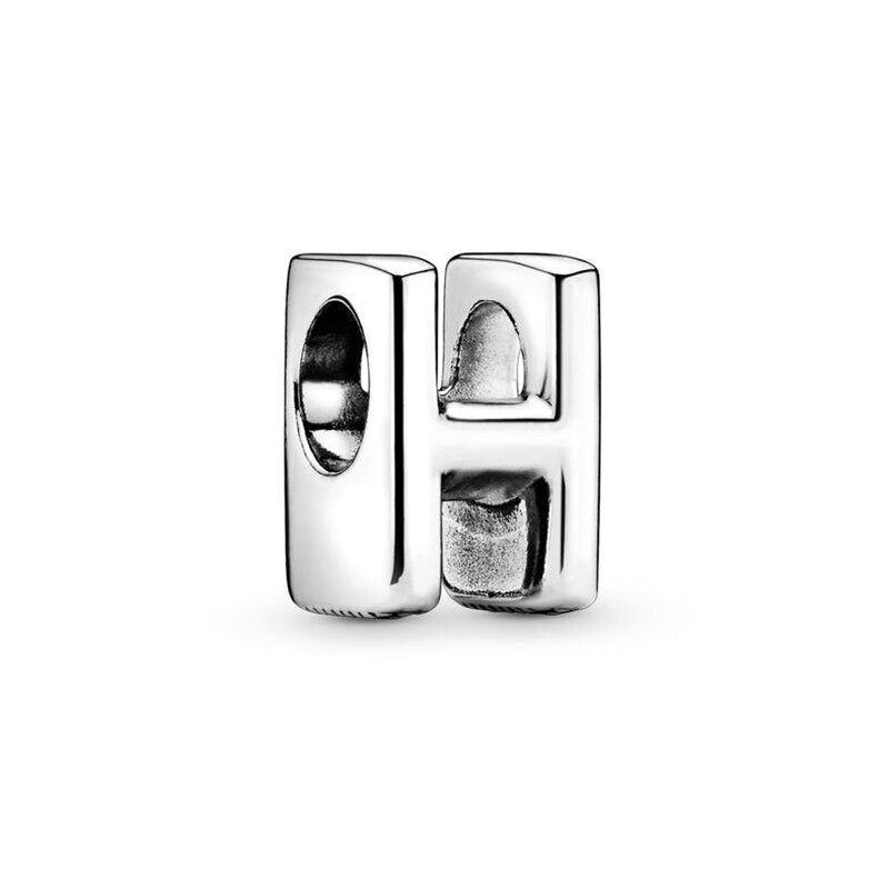 CHILOYS 2Pcs/lot 26 English Letters Charm Beads Fit Original Brand Bracelets Necklaces For Women Jewelry Accessories Gift