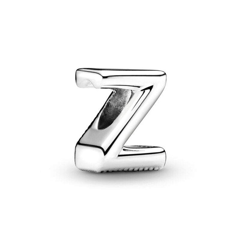 CHILOYS 2Pcs/lot 26 English Letters Charm Beads Fit Original Brand Bracelets Necklaces For Women Jewelry Accessories Gift
