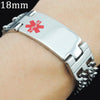 Men Women Medical Alert ID Bracelet Customed Engrave Punk Stainless Steel Link Chain Wrist Medico Jewelry Party Gift