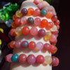 CHINA Yanyuan agate blurry multicolor 8/10/12mm round bracelet 7.5inch   beads nature woman 2020