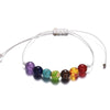 CHSXY 7 Chakra Natural Stone Beads Bracelet Reiki Healing Balance Woven Rope Bracelets for Women Men Prayer Amulet Yoga Jewelry