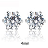 Men's Silver Stud Earrings Female Brincos Cute Circle Cubic Zirconia Crystal Earing Jewellery Korean Fashion Kolczyki