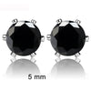 Men's Silver Stud Earrings Female Brincos Cute Circle Cubic Zirconia Crystal Earing Jewellery Korean Fashion Kolczyki