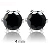 Men's Silver Stud Earrings Female Brincos Cute Circle Cubic Zirconia Crystal Earing Jewellery Korean Fashion Kolczyki