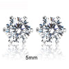 Men's Silver Stud Earrings Female Brincos Cute Circle Cubic Zirconia Crystal Earing Jewellery Korean Fashion Kolczyki