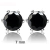 Men's Silver Stud Earrings Female Brincos Cute Circle Cubic Zirconia Crystal Earing Jewellery Korean Fashion Kolczyki