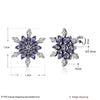 100% Real 925 Sterling Silver AAA+ Zircon Snowflake Stud Earrings For Women Brand Fine Jewelry Gift CWE008