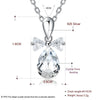 925 Sterling Silver Chain Necklace Crystal from Austria Water Drop Pendant Necklace Valentine's D Gift CWN064