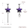 Brand Fine Jewelry Women Earrings Asymmetry Austria Crystal Drop Earring Star Dangle Earrings Lady Brincos CWE049