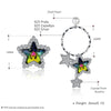 Brand Fine Jewelry Women Earrings Asymmetry Austria Crystal Drop Earring Star Dangle Earrings Lady Brincos CWE081