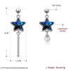 Brand Fine Jewelry Women Earrings Asymmetry Austria Crystal Drop Earring Star Dangle Earrings Lady Brincos CWE049
