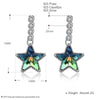 Brand Fine Jewelry Women Earrings Made With Austria Crystal Drop Earring Star Dangle Earrings Lady Brincos CWE019