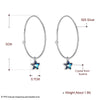 Brand Fine Jewelry Women Earrings Made With Austria Crystal Hoop Earring Star Style Earrings For Women CWE097