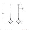 Fine Jewelry 100% 925 Sterling Silver Drop Earrings Square Shape With AAA+ Zircon Earrings Gift For Women CWE018