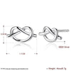 Fine Jewelry 100% 925 Sterling Silver Stud Earrings Winding Heart Shape Silver Earrings Gifts For Women CWE021