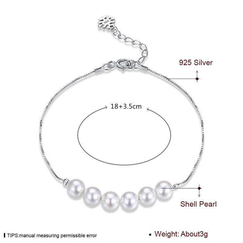 Fine Jewelry 925 Sterling Silver Bracelets Made With Pearl High Quality Bracelets For Women Jewelry CWB055