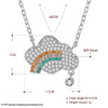 Fine Jewelry 925 Sterling Silver Creative Colorful Clouds Pendant Necklace Made With AAA+ Zircon Necklace CWN028