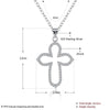Fine Jewelry 925 Sterling Silver Cross Style Pendant Necklace Made With AAA+ Zircon Necklace Lady Jewelry CWN029