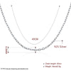 Fine Jewelry 925 Sterling Silver Link Chain Necklace Simple Design Lady Party Jewelry Necklace For Women CWN072