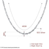 Fine Jewelry 925 Sterling Silver Link Chain Necklace Simple Design Lady Party Jewelry Necklace For Women CWN073