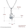 Fine Jewelry 925 Sterling Silver Pendant Necklace Original AAA+ Zircon Necklace Lady Wedding Jewelry CWN027