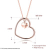 Fine Jewelry 925 Sterling Silver Pendant Necklace Rose Gold Color Heart Style Pendant Necklace For Women CWN077