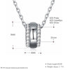 Fine Jewelry 925 Sterling Silver Pendant Necklace Round Shape Made With AAA+ Zircon Pendant Necklace Jewelry CWN030