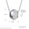 Fine Jewelry 925 Sterling Silver Pendant Necklace Round Shape Made With AAA+ Zircon Pendant Necklace Jewelry CWN022