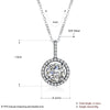 Fine Jewelry 925 Sterling Silver Round Style Pendant Necklace Made With AAA+ Zircon Necklace Lady Jewelry CWN023