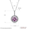 Fine Jewelry 925 Sterling Silver Round Style Pendant Necklace Made With AAA+ Zircon Necklace Lady Jewelry CWN023