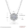 Fine Jewelry 925 Sterling Silver Snowflake Style Pendant Necklace Made With AAA+ Zircon Necklace For Women CWN032
