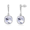 Fine Jewelry 925 Sterling Silver Stud Earrings 11 Colors Crystal From Austria Earrings Gifts For Women CWE060