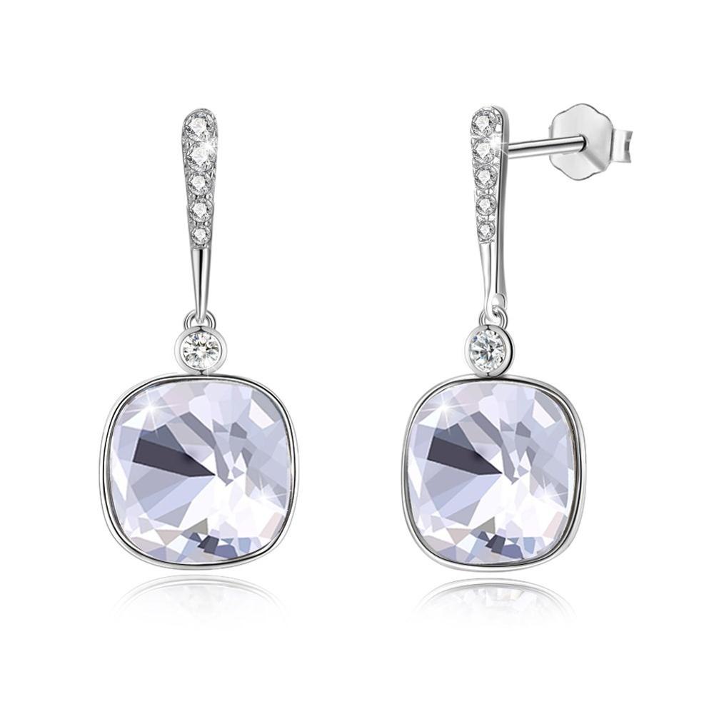 Fine Jewelry 925 Sterling Silver Stud Earrings 11 Colors Crystal From Austria Earrings Gifts For Women CWE060