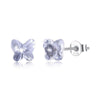 Fine Jewelry 925 Sterling Silver Stud Earrings Butterfly Shape Crystal From Austria Earrings Gifts For Women CWE067