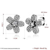 Fine Jewelry 925 Sterling Silver Stud Earrings Flower style Paved AAA+ Zircon Earrings Gifts For Women CWE016