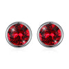 Fine Jewelry 925 Sterling Silver Stud Earrings Round Shape Crystal From Austria Earrings Gifts For Women CWE068