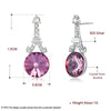 Fine Jewelry 925 Sterling Silver Stud Earrings Tower Round Crystal From Austria Earrings Gifts For Women CWE094