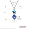Fine Jewelry 925 Sterling Silver Women Necklace Classic Christmas Series Star Crystal Pendant Necklace CWN068