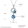 Fine Jewelry 925 Sterling Silver Women Necklace Classic Christmas Series Star Moon Crystal Pendant Necklace CWN043