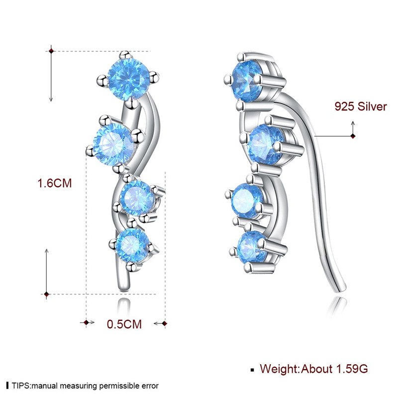 Fine Jewelry Round Stud Earrings 925 Sterling Silver Vintage Allure Stud Earrings For Women Original Jewelry CWE025