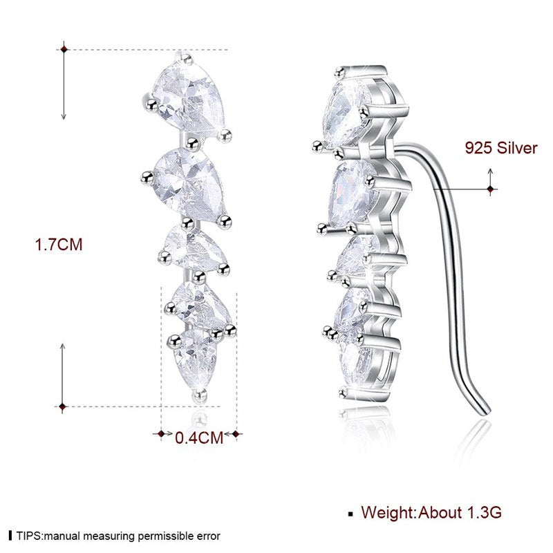 Fine Jewelry Round Stud Earrings 925 Sterling Silver Vintage Allure Stud Earrings For Women Original Jewelry CWE027