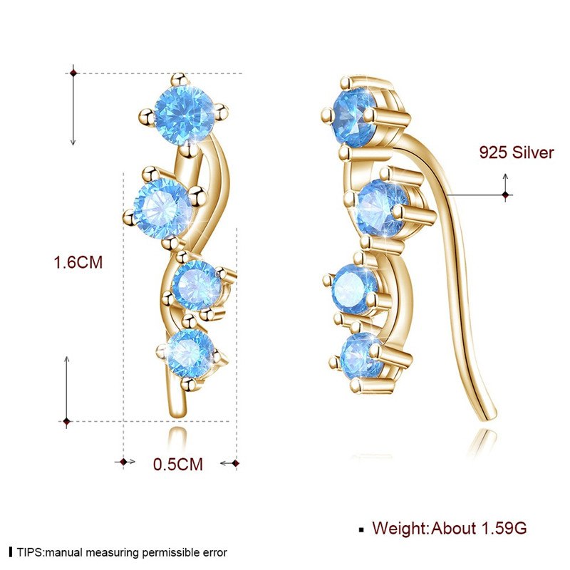 Fine Jewelry Round Stud Earrings 925 Sterling Silver Vintage Allure Stud Earrings For Women Original Jewelry CWE025