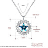 Fine Jewelry Women Necklace Crystal from Austria Star Shaped Pendant Necklace Valentine's D Gift CWN051