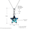 Fine Jewelry Women Necklace Crystal from Austria Star Shaped Pendant Necklace Valentine's D Gift CWN007