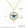 Fine Jewelry Women Necklace Crystal from Austria Star Shaped Pendant Necklace Valentine's D Gift CWN051