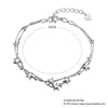 New Fine 925 Sterling Silver Bracelets Romantic Stars Double layer Lady Party Bracelet For Women Jewelry CWB050