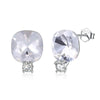 New Fine 925 Sterling Silver Stud Earrings 11 Colors Crystal From Austria Earrings For Women Jewelry CWE061